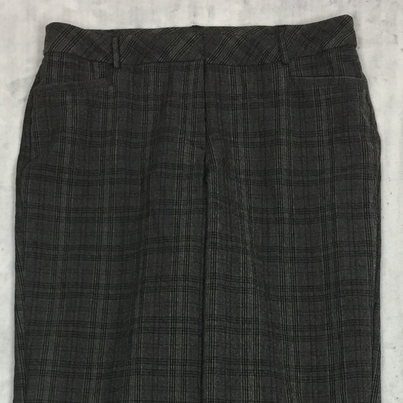 Dressbarn Grey Plaid Dress Pants Womens Plus 14W Straight Leg Office Trousers - Picture 9 of 11